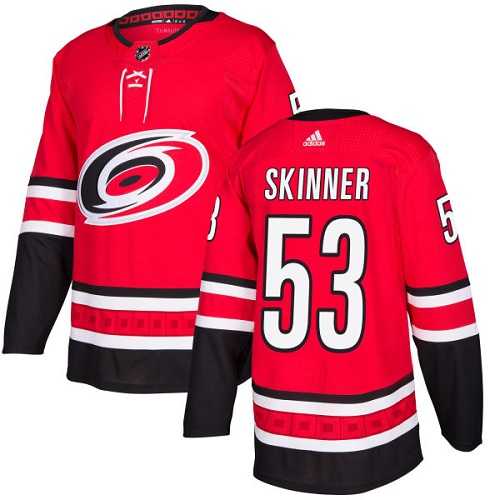 Youth Adidas Carolina Hurricanes #53 Jeff Skinner Red Home Authentic Stitched NHL Jersey
