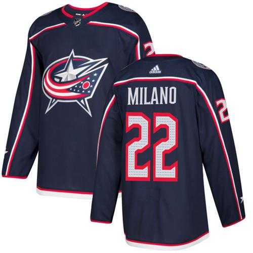 Youth Adidas Columbus Blue Jackets #22 Sonny Milano Navy Blue Home Authentic Stitched NHL Jersey