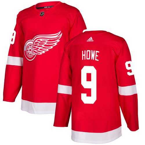Youth Adidas Detroit Red Wings #9 Gordie Howe Red Home Authentic Stitched NHL Jersey