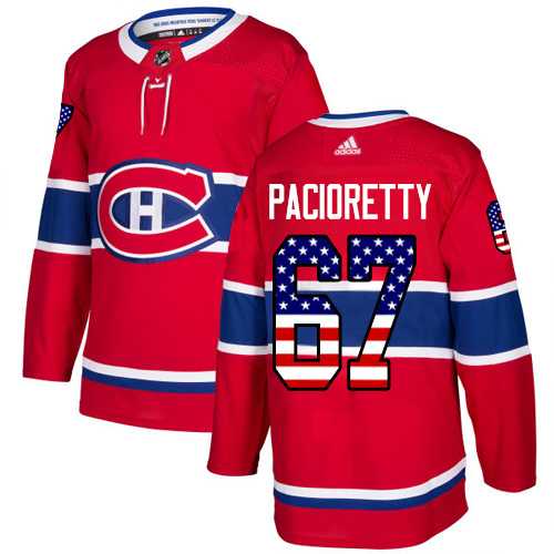 Youth Adidas Montreal Canadiens #67 Max Pacioretty Red Home Authentic USA Flag Stitched NHL Jersey