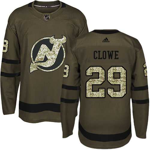 Youth Adidas New Jersey Devils #29 Ryane Clowe Green Salute to Service Stitched NHL Jersey