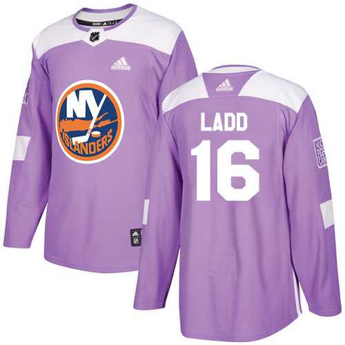 Youth Adidas New York Islanders #16 Andrew Ladd Purple Authentic Fights Cancer Stitched NHL Jersey