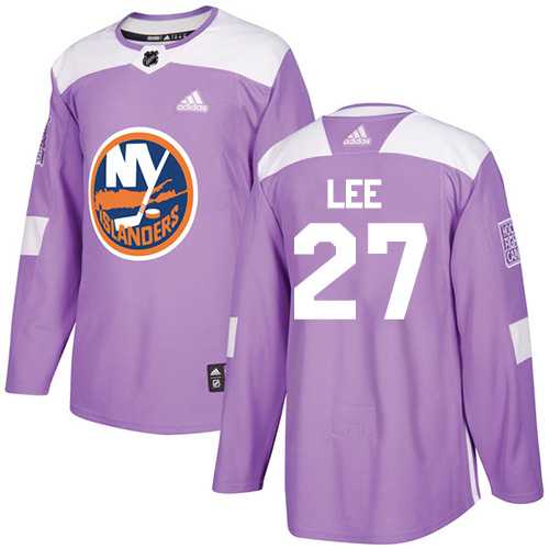 Youth Adidas New York Islanders #27 Anders Lee Purple Authentic Fights Cancer Stitched NHL Jersey