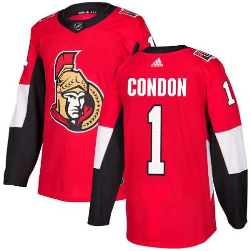 Youth Adidas Ottawa Senators #1 Mike Condon Red Home Authentic Stitched NHL Jersey