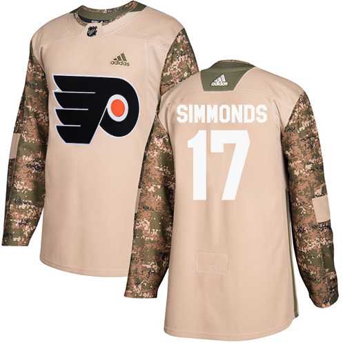 Youth Adidas Philadelphia Flyers #17 Wayne Simmonds Camo Authentic 2017 Veterans Day Stitched NHL Jersey