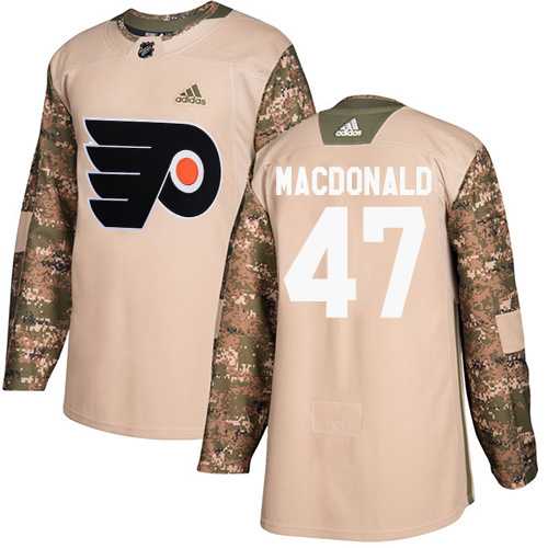 Youth Adidas Philadelphia Flyers #47 Andrew MacDonald Camo Authentic 2017 Veterans Day Stitched NHL Jersey