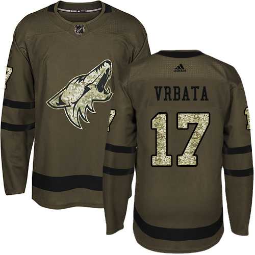 Youth Adidas Phoenix Coyotes #17 Radim Vrbata Green Salute to Service Stitched NHL Jersey