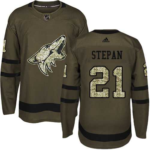 Youth Adidas Phoenix Coyotes #21 Derek Stepan Green Salute to Service Stitched NHL