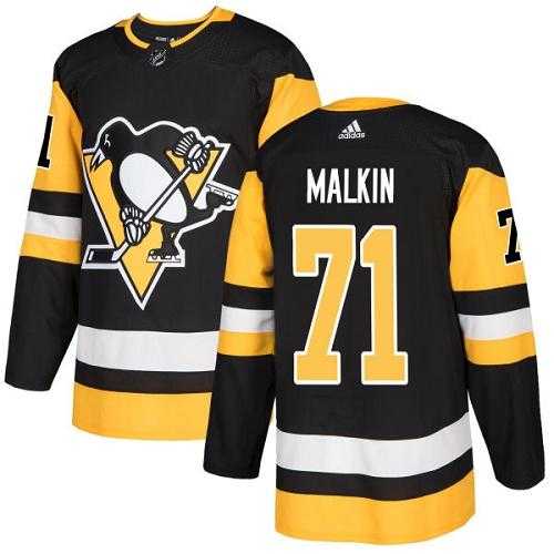 Youth Adidas Pittsburgh Penguins #71 Evgeni Malkin Black Home Authentic Stitched NHL