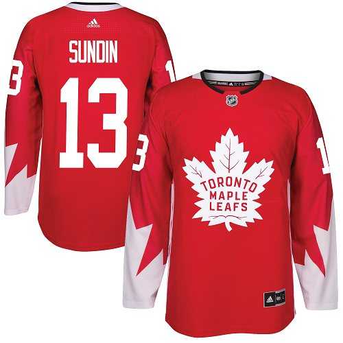 Youth Adidas Toronto Maple Leafs #13 Mats Sundin Red Team Canada Authentic Stitched NHL