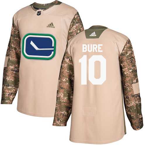 Youth Adidas Vancouver Canucks #10 Pavel Bure Camo Authentic 2017 Veterans Day Stitched NHL Jersey