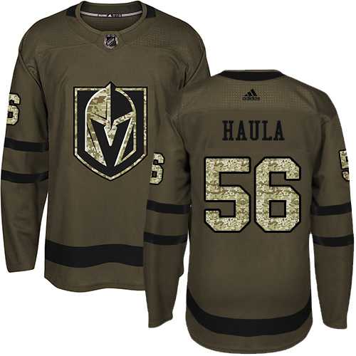Youth Adidas Vegas Golden Knights #56 Erik Haula Green Salute to Service Stitched NHL