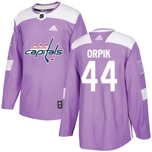 Youth Adidas Washington Capitals #44 Brooks Orpik Purple Authentic Fights Cancer Stitched NHL Jersey