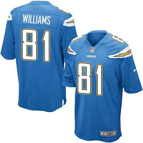 Youth Los Angeles Chargers #81 Mike Williams Electric Blue Alternate Stitched NFL New Elite Jersey