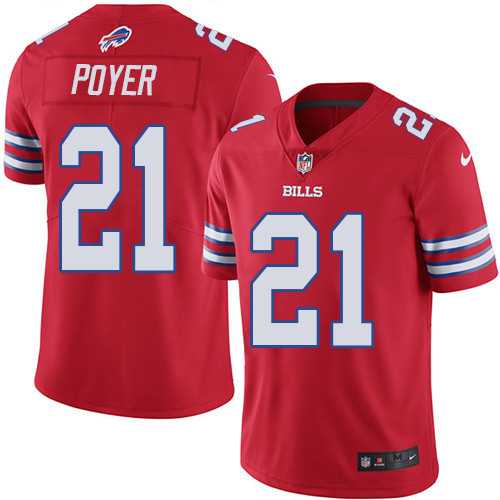 Youth Nike Buffalo Bills #21 Jordan Poyer Red Stitched NFL Limited Rush Jersey