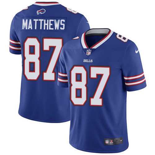 Youth Nike Buffalo Bills #87 Jordan Matthews Royal Blue Team Color Stitched NFL Vapor Untouchable Limited Jersey