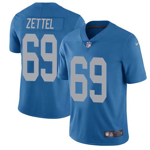Youth Nike Detroit Lions #69 Anthony Zettel Blue Throwback Stitched NFL Vapor Untouchable Limited Jersey