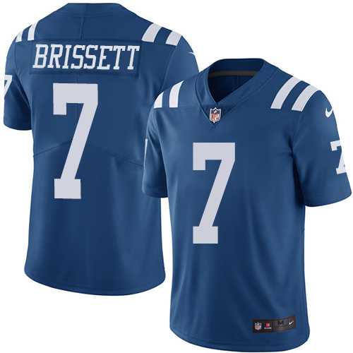 Youth Nike Indianapolis Colts #7 Jacoby Brissett Royal Blue Stitched NFL Limited Rush Jersey