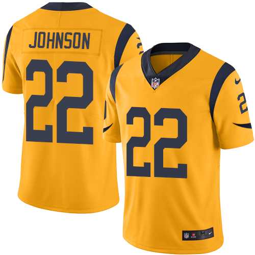 Youth Nike Los Angeles Rams #22 Trumaine Johnson Gold Stitched NFL Limited Rush Jersey