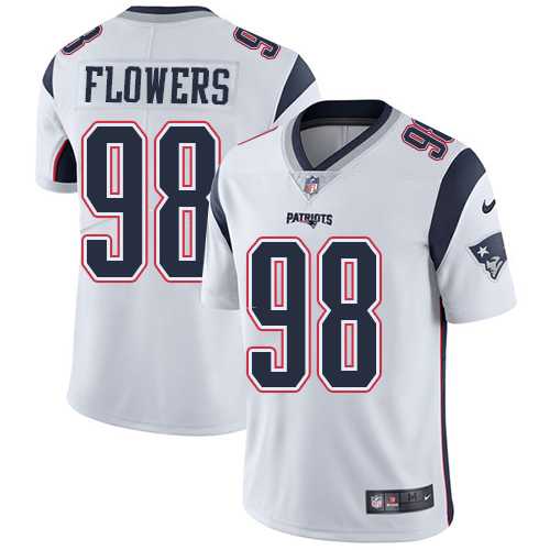 Youth Nike New England Patriots #98 Trey Flowers White Stitched NFL Vapor Untouchable Limited Jersey