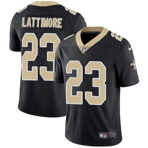 Youth Nike New Orleans Saints #23 Marshon Lattimore Black Team Color Stitched NFL Vapor Untouchable Limited Jersey