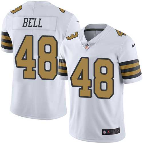 Youth Nike New Orleans Saints #48 Vonn Bell White Stitched NFL Limited Rush Jersey