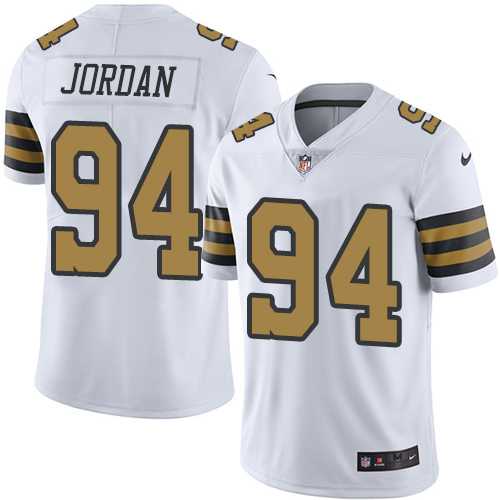 Youth Nike New Orleans Saints #94 Cameron Jordan White Stitched NFL Limited Rush Jersey