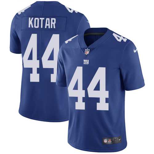 Youth Nike New York Giants #44 Doug Kotar Royal Blue Team Color Stitched NFL Vapor Untouchable Limited Jersey
