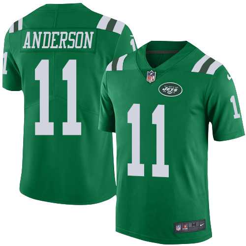 Youth Nike New York Jets #11 Robby Anderson Green Stitched NFL Limited Rush Jersey