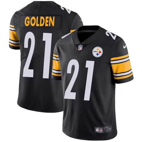 Youth Nike Pittsburgh Steelers #21 Robert Golden Elite Black Team Color NFL Jersey