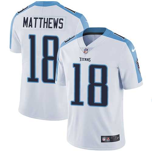Youth Nike Tennessee Titans #18 Rishard Matthews White Stitched NFL Vapor Untouchable Limited Jersey
