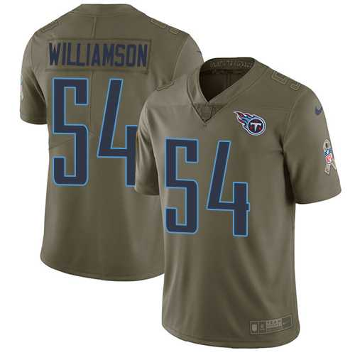 Youth Nike Tennessee Titans #54 Avery Williamson Olive Stitched NFL Limited 2017 Salute to Service Jersey