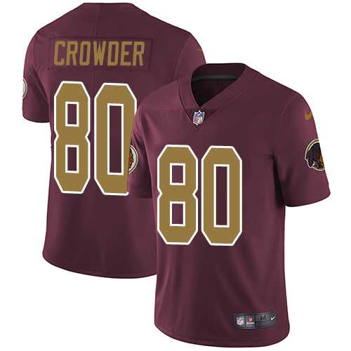 Youth Nike Washington Redskins #80 Jamison Crowder Burgundy Red Alternate Stitched NFL Vapor Untouchable Limited Jersey