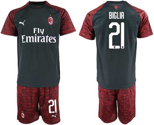 AC Milan #21 Biglia Third Soccer Club Jersey