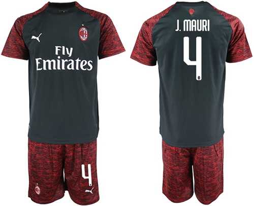 AC Milan #4 J.Mauri Third Soccer Club Jersey