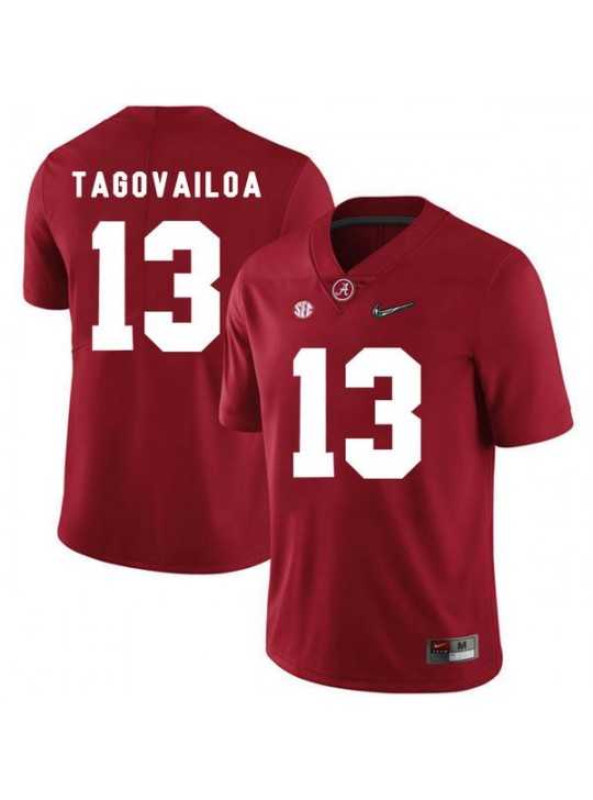 Alabama Crimson Tide #13 Tua Tagovailoa Stitched Nike NCAA Red College Jersey