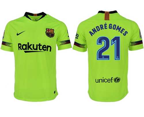 Barcelona #21 Andre Gomes Away Soccer Club Jersey