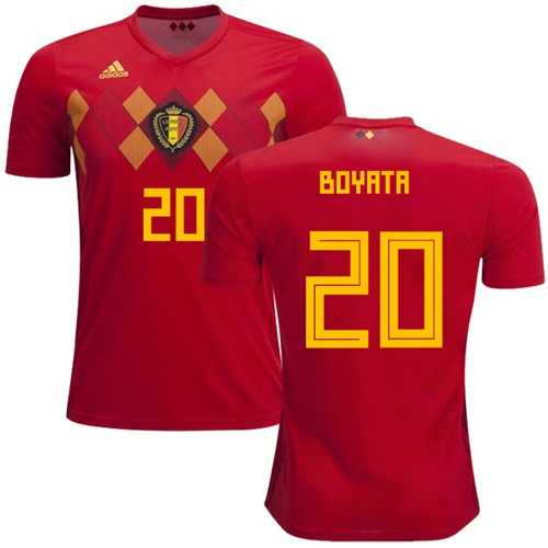 Belgium #20 Boyata Red Home Soccer Country Jersey