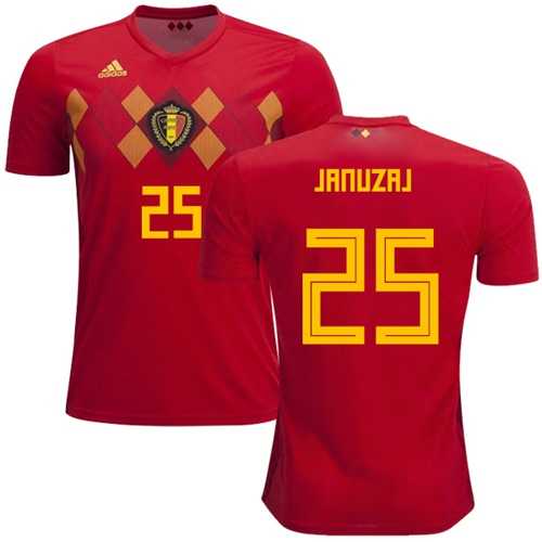 Belgium #25 Januzaj Red Home Soccer Country Jersey