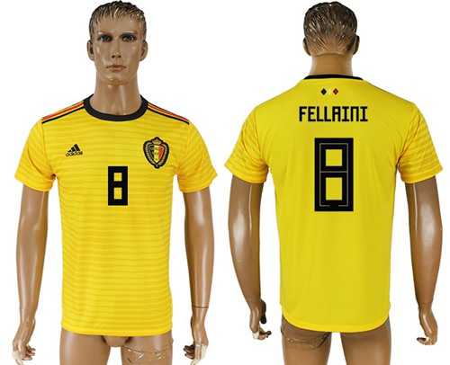 Belgium #8 Fellrini Away Soccer Country Jersey