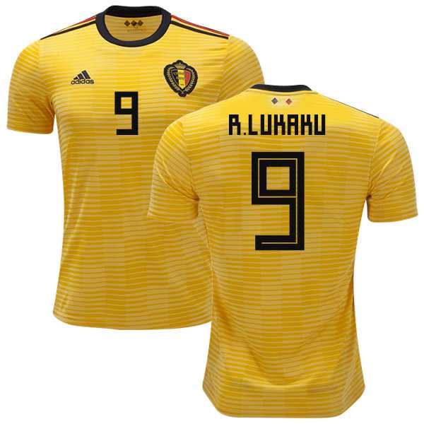 Belgium #9 R.Lukaku Away Kid Soccer Country Jersey