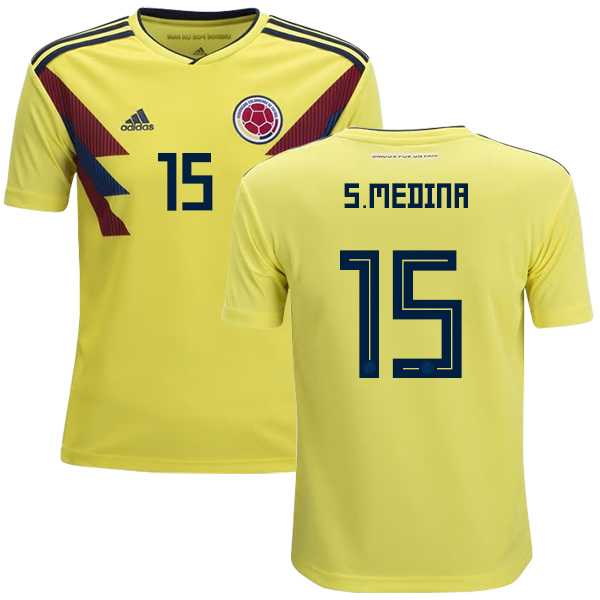 Colombia #15 S.Medina Home Kid Soccer Country Jersey