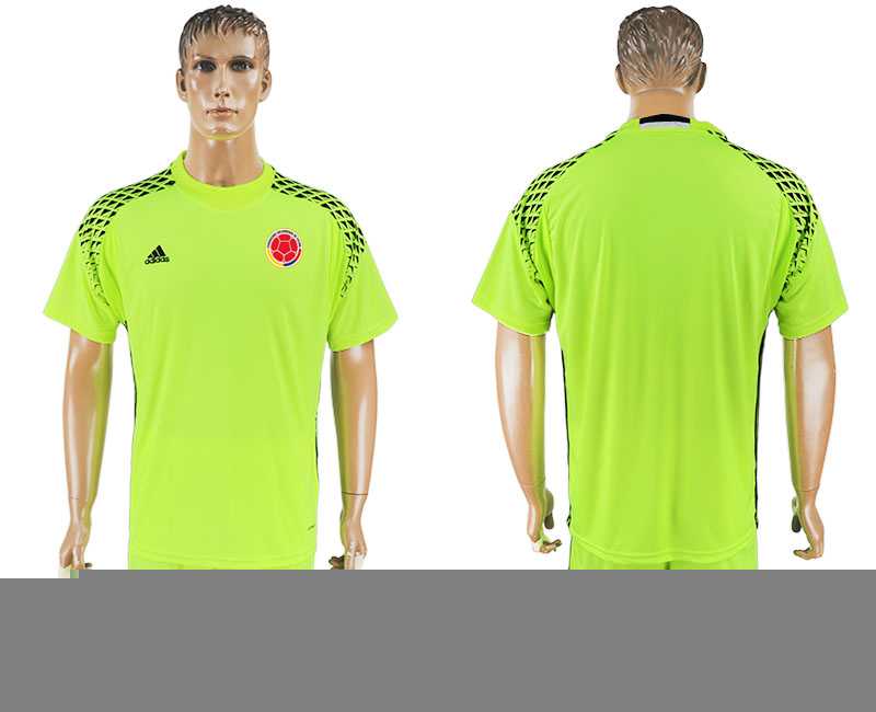 Colombia Fluorescent Green Goalkeeper 2018 FIFA World Cup Soccer Jersey