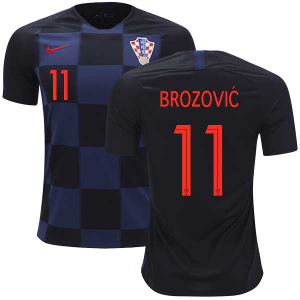 Croatia #11 Brozovic Away Soccer Country Jersey