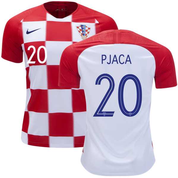 Croatia #20 Pjaca Home Soccer Country Jersey
