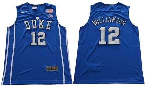 Duke Blue Devils #12 Zion Williamson Royal Blue Basketball Elite Stitched NCAA Jersey