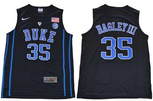 Duke Blue Devils #35 Marvin Bagley III Black Basketball Elite Stitched NCAA Jersey