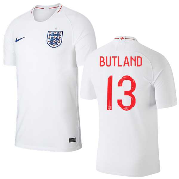 England #13 Butland Home Thai Version Soccer Country Jersey