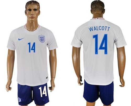 England #14 Walcott Home Soccer Country Jersey