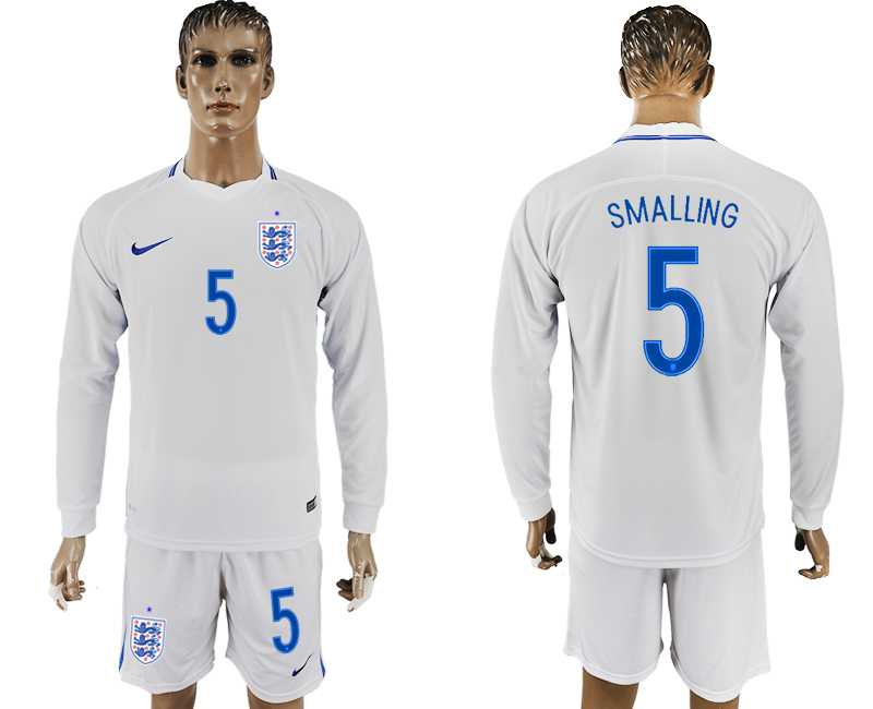 England #5 SMALLING Goalkeeper Home 2018 FIFA World Cup Long Sleeve Soccer Jersey